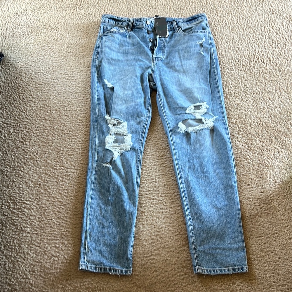 Studio Blue Super High Rise Mom Ankle Jean